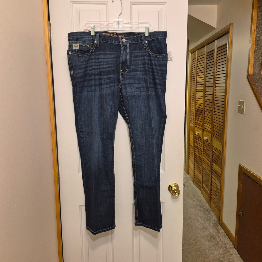 Cinch‎ Ian Mens Slim Bootcut Jeans Dark Wash ArenaFlex MB65436001 38x30 NEW